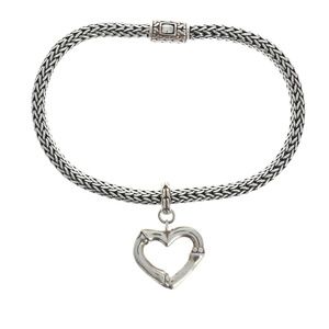 John Hardy Sterling Silver Heart Toggle Bracelet